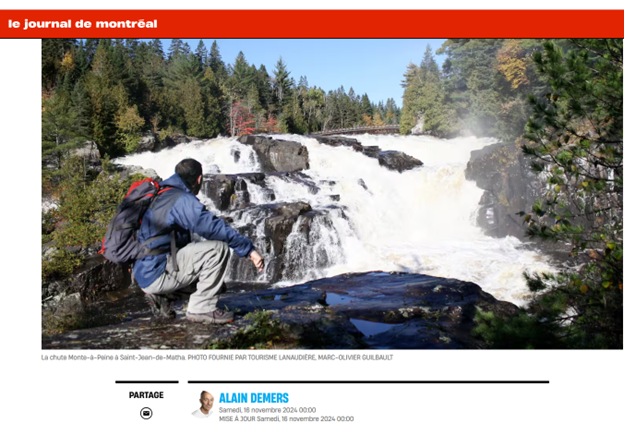 On voit ici les chutes du Parc Régional des Chutes Monte-à-Peine-et-des-Dalles